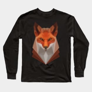 a fox, low poly Long Sleeve T-Shirt